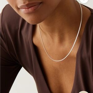 Jenny Bird Silver Herringbone Necklace